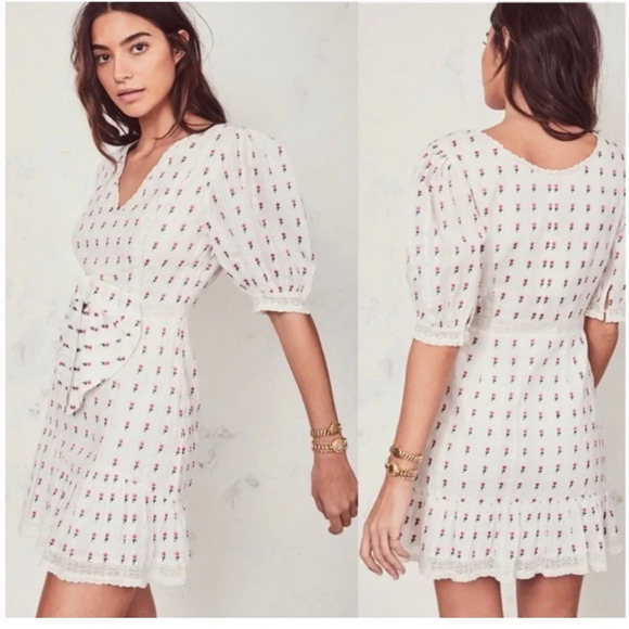 Love Shack Fancy Lena Floral Print Dress - Picture 1 of 12
